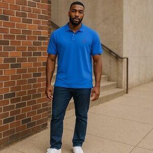 Polo Ralph Lauren Short Sleeve Golf Shirt Size Medium Blue